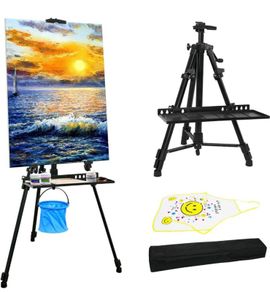 Easel Stand Art Easel for Adults Artists Easel for Painting & Displaying, 50 to 152cm Adjustable Easel, Aluminum Tripod with Portable Bag/Folding Keg/Apron (FREE POSTAGE)