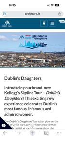 2x Kelloggs Skyline Tour  Dublins Daughters