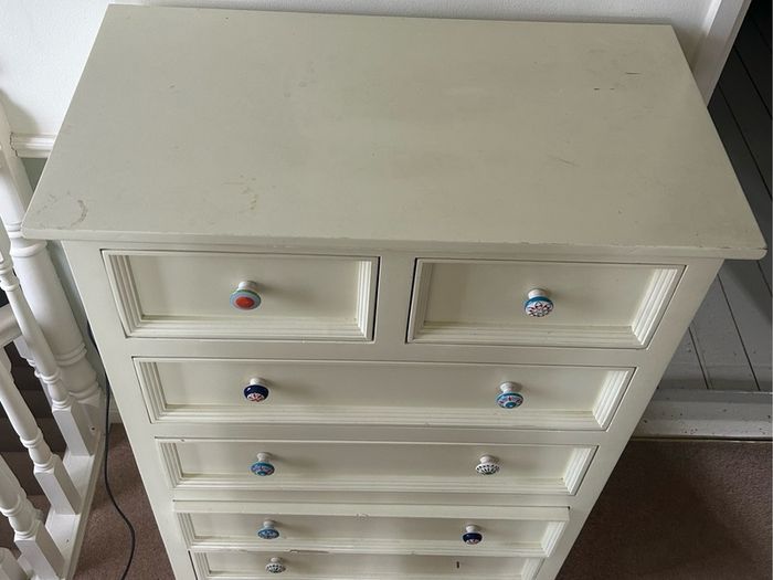 Cream chest of drawers