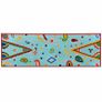 Console Table Solid Mango Wood Blue Hand Painted Image 4