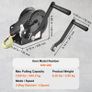 Hand Winch, 544.3 kg Pulling Capacity, Boat Trailer Winch Heavy Duty Rope Crank with 701 cm Polyester Strap and Two-Way Ratchet, Manual Operated Hand Crank Winch for Trailer, Boat or ATV Towing Image 7