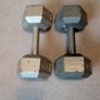 Pair of solid case iron dumbbells Image 3