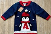 Christmas knit baby dress, new 6-9m
