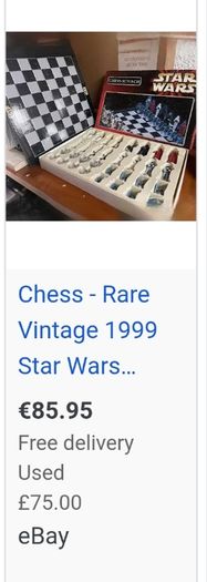 Vintage 1999 Star Wars Chess Set