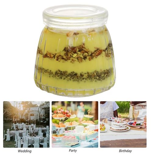 Brand New Fasmov Small Yogurt Jars 118ml with PE Lids Perfect for Jam