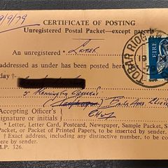 1979 Irish Philatelic piece
