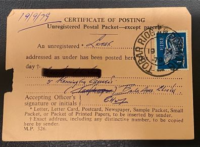 1979 Irish Philatelic piece
