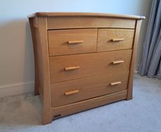 Oak changing unit with drawers