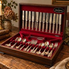Vintage Walker & Hall 80-Piece Cutlery