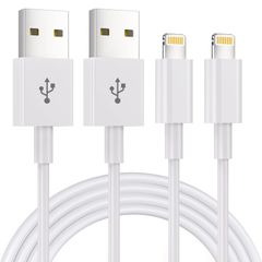 2Pack 1.8M iPhone Charger Cable [Apple MFi Certified] Lightning to USB Cable Lead 6 Foot, 2.4A Fast Charging Cable for iPhone 14 13 12 11 Pro Max XS XR X 8 7 6 Plus 5, iPad and iPod