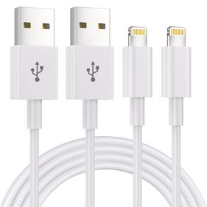 2Pack 1.8M iPhone Charger Cable [Apple MFi Certified] Lightning to USB Cable Lead 6 Foot, 2.4A Fast Charging Cable for iPhone 14 13 12 11 Pro Max XS XR X 8 7 6 Plus 5, iPad and iPod