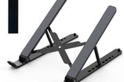 NEW SALE | Laptop Stand for Desk, Adjustable Laptop Riser ABS Silicone Foldable Portable Laptop Holder, Ventilated Cooling Notebook Stand for 10-15.6 inch Laptops,Tablet-Black