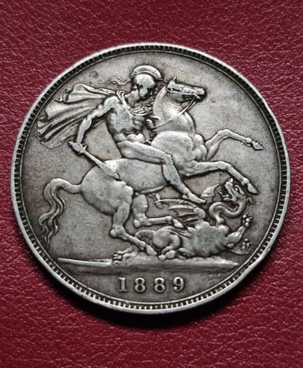 1889 Queen Victoria Silver Crown coin