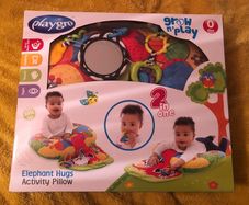 Playgro - Lay and Play Elephant Hugs Activity Pillow