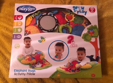 Playgro - Lay and Play Elephant Hugs Activity Pillow