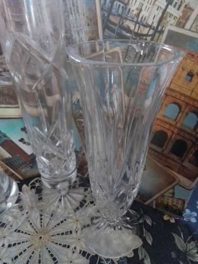 Three Cut Glass Bud Vases