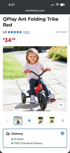 Qplay Ant folding trike