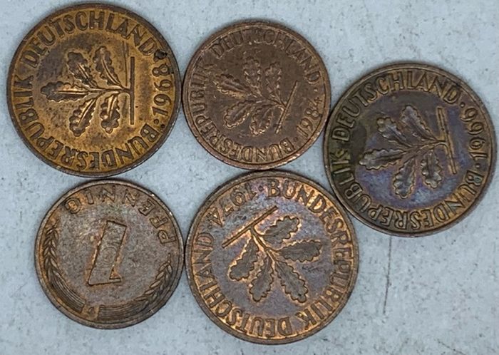 Germany 1-2 pfennig lot see pictures for condition and dates
