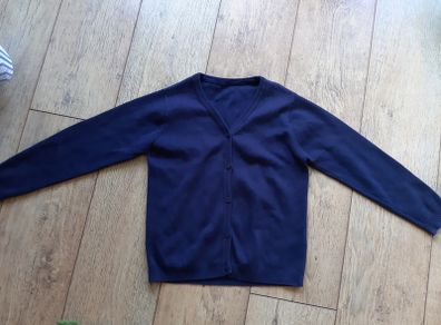 Navy school cardigan size 7-8 years