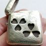 Vintage Silver Plated Vesta Case Matchsafe Irish Connemara Shamrock Lucky Image 6