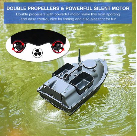 5200mAh GPS Fishing Bait Boat with 3 Bait Containers Wireless Bait Boat with Automatic Return Function Europe Stock