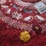 3-6m, Brand-New Next Baby Red Fair Isle Cable Knit Robin Jumper Dress Image 3