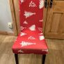 Crushed velvet red large chair covers Image 5