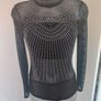 Parisian black mesh  diamante bodysuit long sleeve size UK10 EU38 Perfect condition Postage included Image 2