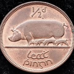 [#78] - Ireland 1965 | Irish 1/2d | Irish Half Penny | KM.10 | High Grade