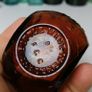 61 - Beautiful Vintage 4oz Bovril Dark Brown Glass Embossed Letters Jar Image 6