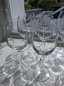 John Rocha Waterford Crystal Weft Flow white wine glasses x 6