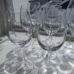 John Rocha Waterford Crystal Weft Flow white wine glasses x 6