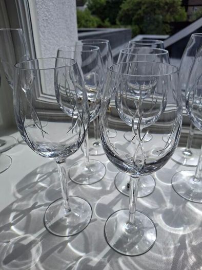 John Rocha Waterford Crystal Weft Flow white wine glasses x 6