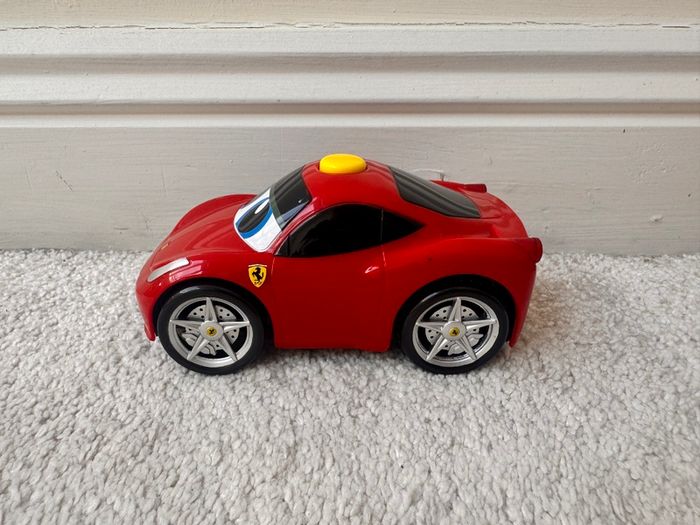 BB Junior Ferrari Car Press & Go Toy Red Kids Sports car approx. 13 cm. Length never used Please see photos