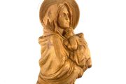 Vintage hand carved wooden Mary and baby Jesus