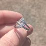 Sterling Silver Double Wishbone Engagement ring Image 8
