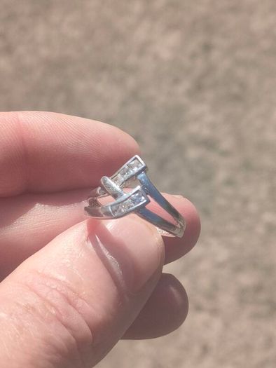 Sterling Silver Double Wishbone Engagement ring