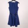 Closet London Navy Blue Belted Fit & Flare Skater Mini Dress 10UK/38EU Image 5