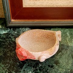 Vintage italian pebble lava trinket dish