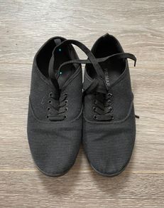 Black Canvas Shoes: Size 4