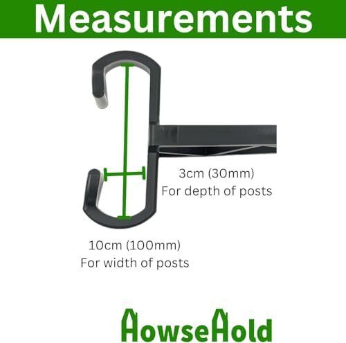 Hanging Basket Brackets for Concrete Fence Posts [2 PACK] Supports Easy Fill Baskets, Lantern Bird Feeders Adjustable Height Visit the HowseHold Store