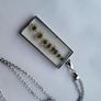Rectangle necklace with resin and dried flowers Image 4