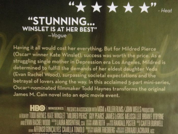 Mildred Pierce (Complete Mini Series 2011) Kate Winslet [DVD TV Boxset]