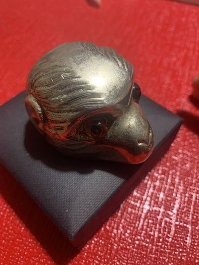 Antique Silver Monkey Head