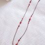 Long Red Beaded Necklace Image 2