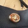 Coach "Edie" Turn-Lock Pebble Leather Bag / NEW Image 3