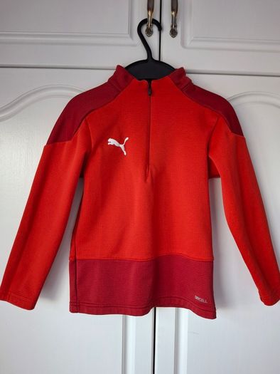 Red/chilli pepper Puma Kids Goal 22 1/4 zip training top (5-6 years)