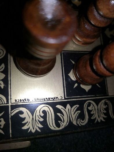 Rare handmade metal chessboard