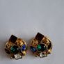 Vintage colorful clip earrings Image 2