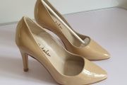 Cefalu Womens Patent Cream Leather Heels EU32 UK13 Small Size Court Shoes BNIB CAN POST